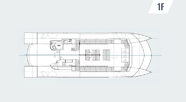 Sea Friend 8の船内図1階